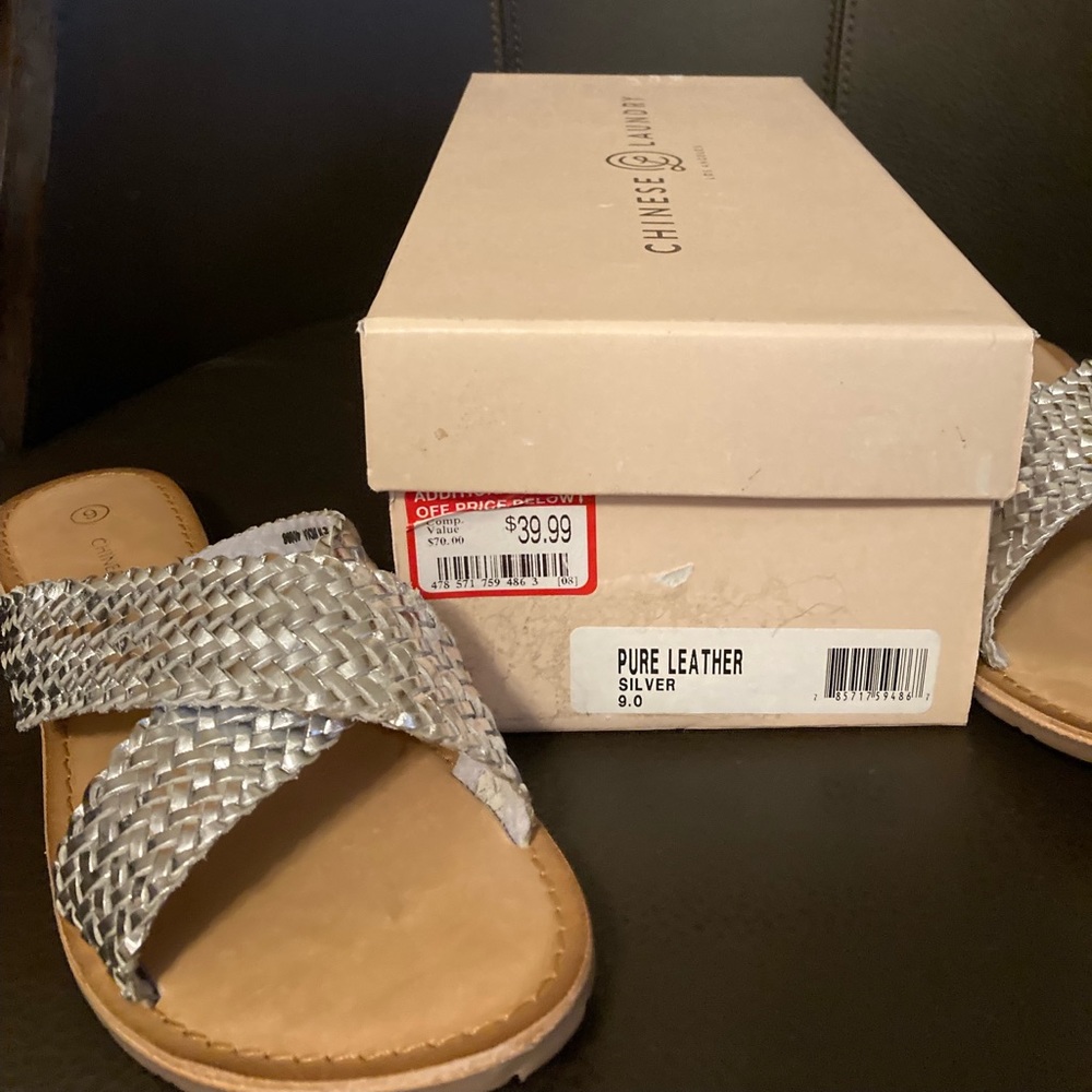 Chinese Laundry Silver Sandals
